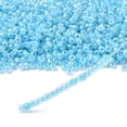 thumbnail image 3 of 8/0 Glass Seed Beads Ceylon Round Pale Turquoise 3mm Hole: 1mm 2222pcs/100g, 3 of 4