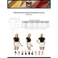 thumbnail image 2 of MixMatchy Women's Solid Casual Short Sleeve Round Neck Crop Top, 2 of 7