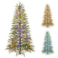 thumbnail image 1 of Gymax 6.5 FT Pre-Lit Artificial Christmas Tree Hinged Spare Xmas Fir Tree w/ 578 Soft Branch Tip, 1 of 9