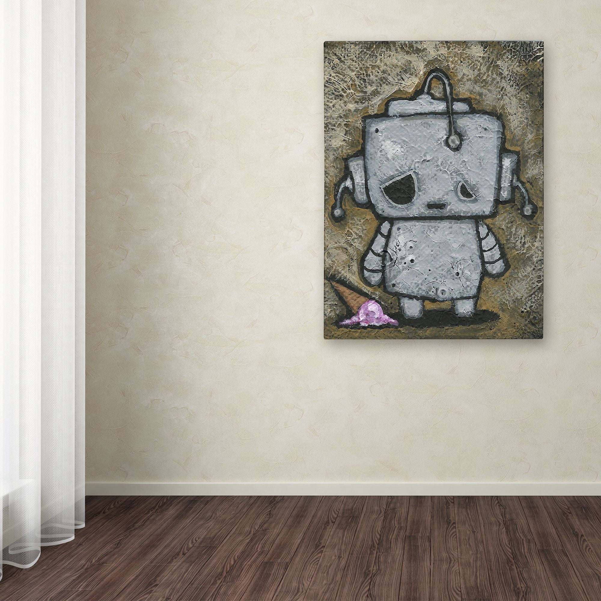 Trademark Fine Art 'Weebot-Icecream' Canvas Art by Craig Snodgrass