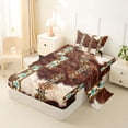 thumbnail image 2 of Erosebridal Adult Aztec Abstract Twin Sheet Sets, Brown Cow Print Bedding, 3-Piece, 2 of 5