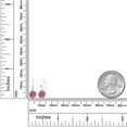 thumbnail image 2 of Gem Stone King 925 Sterling Silver Earrings Pink Moissanite Created Sapphire (1.62 Cttw, Round 6MM), 2 of 4