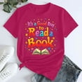 thumbnail image 4 of Tittly T Shirts for Women Graphic Tees World Book Day 2025 Costume It's A Good Day To Read A Book T Shirt Tshirts Shirts Tops for Women Trendy Hot Pink S, 4 of 5