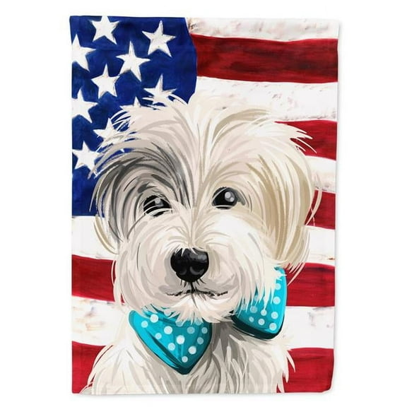 Sporting Lucas Terrier American Flag Garden Flag