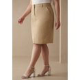 thumbnail image 3 of Jessica London Women's Plus Size Stretch Cotton Chino Skirt, 3 of 4