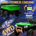 thumbnail image 5 of Eastvita 2-Seater 24V 6-Wheel Ride-On Dump Truck, Remote, Shovel, Music, Electric Dump Bed, 5 of 6