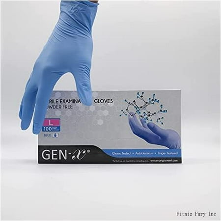 

Nitrile Examination Glove Powder Free Finger Textured Medium 100 Gloves Per Box