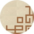 thumbnail image 1 of Ahgly Company Tapis d'Intérieur Lavables en Machine, Ronds, Transitionnels, Peru, Bruns, Ronds de 4', 1 of 7