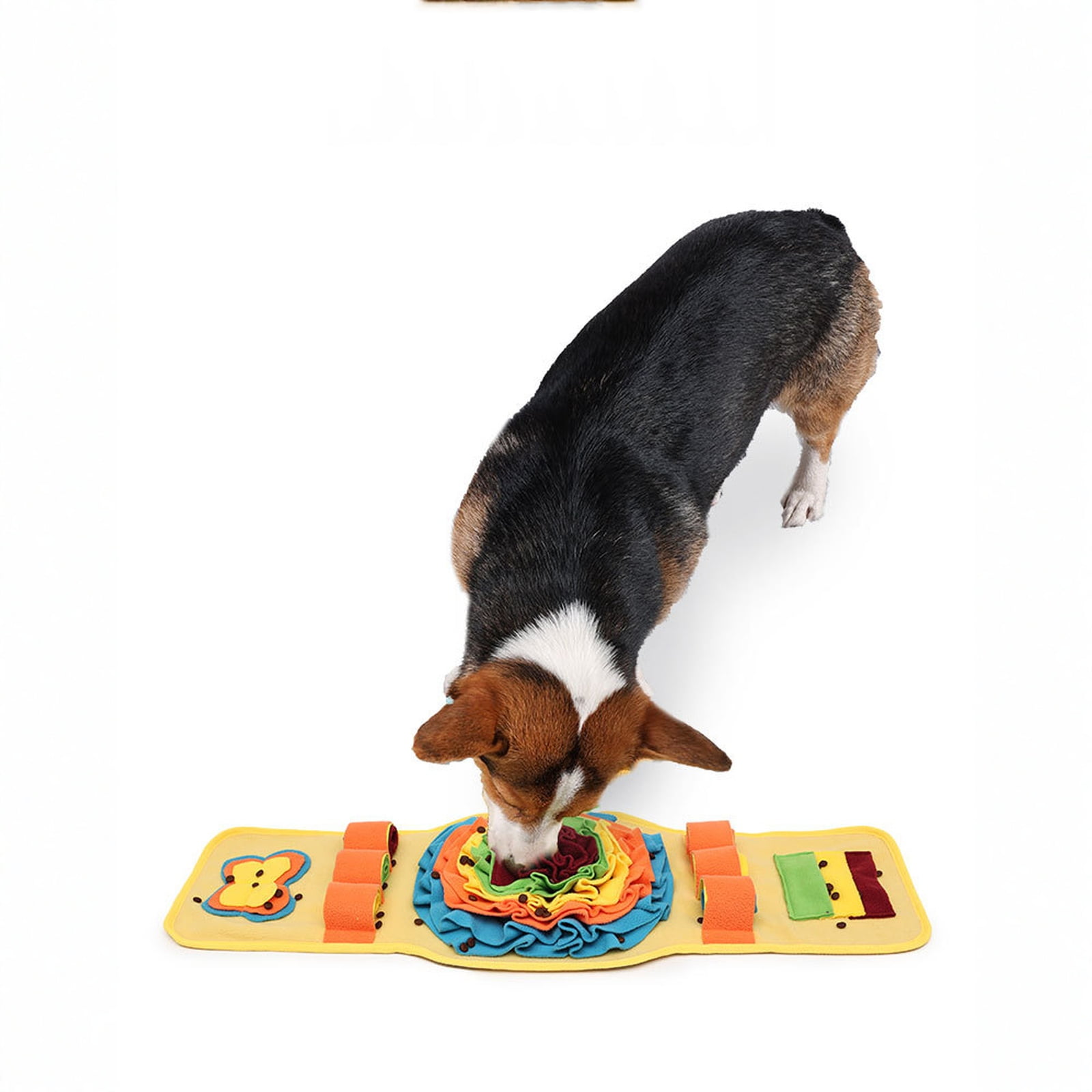 Dog Watch-Shaped Snuffle Mat, Teething & Food Dispensing Puzzle Toy - Teeth Grinding, Food Dispensing, Puzzle Game, Self-Entertainment, All-Season, Yellow - For Dogs, Puppies, Small-Medium Breeds, In