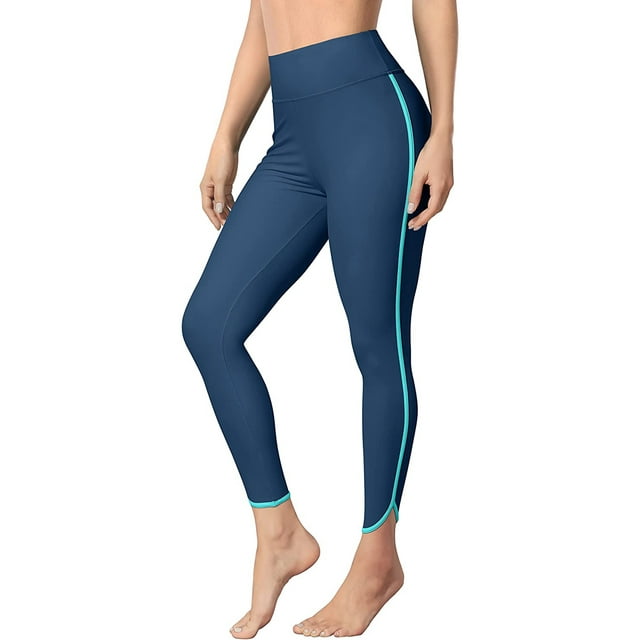 Pantalons de Natation pour Femmes Taille Haute Leggings Protection Solaire