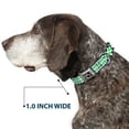 thumbnail image 6 of Buckle-Down Pet Collar, Dog Collar Metal Seatbelt Buckle, Checker Blocks White Navy Neon Green, 20 to 31 Inches 1.5 Inch Wide, 6 of 8