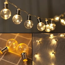 Solar String Lights Globe 8 Feet Waterproof LED Fairy Lights Outdoor Starry Lights Solar Powered String Light for Garden Yard Home Party Wedding Decoration (Warm White-10 LEDs)