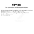 thumbnail image 2 of Transit Auto Front Rear Disc Brake Caliper Rotors and Semi-Metallic Pads Kit (10Pc) for Car Hyundai Sonata Kia Optima KC8-101284P, 2 of 11