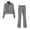 Gray, variant on Honeeladyy Women's Color Standing Collar Lapel Sports Sweater Set