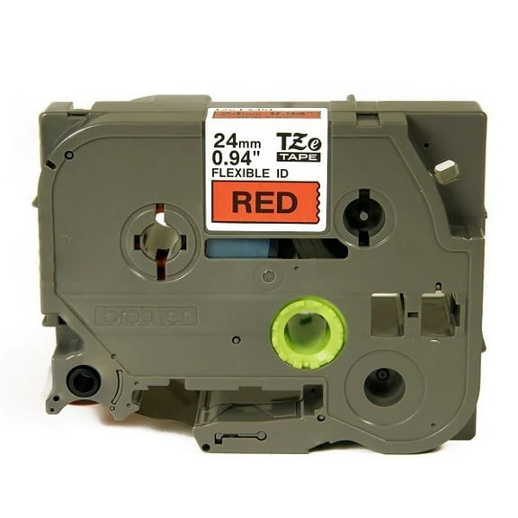 Brother Flexi ID tape Black on Red 24mm x 8m