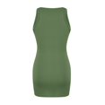 thumbnail image 4 of summer dresses for women 2024 wedding guest dresses for women New Summer Sleeveless Sexy Tight Women's Tank Top Dress best sundresses for women Green Polyester L, 4 of 4