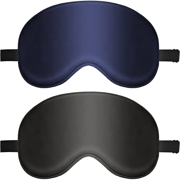 Máscara de noche, juego de 2 máscaras para dormir, parches para los ojos para dormir, máscaras para dormir de seda ultra suaves, máscara para los ojos con venda para dormir de noche con sangre