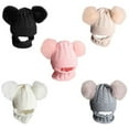 thumbnail image 3 of HESHENG Kid Child Baby Boys Girls Beanie Hat Cap Winter Warm Double Pom Pom Bobble Knit Hats Scraf Set 2PCS, 3 of 3