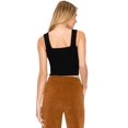 thumbnail image 3 of Women’s Seamless Textured Crop Tank, Black, SM, 3 of 5