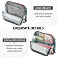 thumbnail image 5 of Pencil Bag with Magnetic Foldable Base Large Capacity Stand-Up Pencil Case Durable Nylon Pen Pouch Red and Teal Palm Tree, 5 of 7