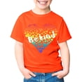thumbnail image 4 of MEZZALL T-Shirt à Col Rond Imprimé Lettres pour Enfants Unisexe, Orange, 4-5 Ans, 4 of 4