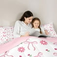 thumbnail image 5 of Castle Fairy Cartoon Butterflies Bowtie Flowers Queen Comforter Set, 5 of 8