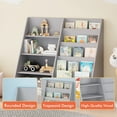 thumbnail image 3 of Kids Bookshelf and Toy Storage Organizer,Multifunctional 4 Tier Wooden Kids Book Shelf with Bookcase Display Stand in Kids Room Playroom Nursery for Kids,Children,Toddlers, 3 of 7
