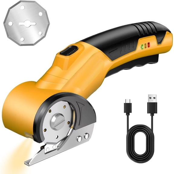 Electric Scissors, Cardboard Cutter, With LED Light, High-Efficiency Brushless Motor, Alloys Blade, Suitable for Cloth, Cardboard, Leather, Carpet