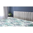 thumbnail image 5 of Ambesonne Tropical Vibes Fitted Sheet, Jungle Boho Palms, Twin XL Size, Seafoam White Dark Indigo, 5 of 5