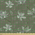 thumbnail image 2 of Floral Upholstery Fabric by the Yard, Classic Retro Abstract Flower Branches Weathered Spotted Leaves Pattern, Decorative Fabric for DIY and Home Accents, Taupe Dusk Olive Green by Ambesonne, 2 of 5