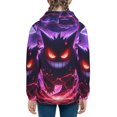 thumbnail image 4 of Gengar Teens Boys Girls Zip Up Hoodies 3d Print Long Sleeve Hooded Sweatshirt Jacket With Pocket Small, 4 of 8