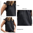 thumbnail image 4 of Camisa sin mangas con volantes de verano Blusa informal de moda de color sólido para el trabajo diario, 4 of 5
