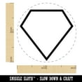 thumbnail image 2 of Diamond Engagement Wedding Outline Self-Inking Rubber Stamp Ink Stamper - Orange Ink - Medium 1 Inch, 2 of 7