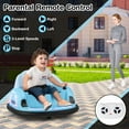 thumbnail image 6 of Canddidliike 12V Ride on Bumper Car with Remote for 1-6 Years Old Kids Toddlers, Electric Ride On Toys for Kids Brithday Blue, 6 of 9
