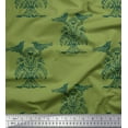 thumbnail image 1 of Soimoi Cotton Voile Fabric Bird & Tree Block Print Sewing Fabric Yard 56 Inch Wide, 1 of 3
