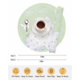 thumbnail image 6 of 13 Inch Round Placemats Set of 6, Happy Easter Bunny Non Slip Heat Insulation PP Table Mats, Rabbit Butterfly Spring Flowers Green Washable Place Mats for Kitchen Dining Party Table Decor, 6 of 7