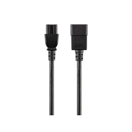 UPC: 0889028142219 | Monoprice 3-Prong Power Cord – 6 Feet – Black | IEC 60320 C20 to IEC 60320 C15  14AWG  15A  For Network Hardware or Other High-Temperature Equipment