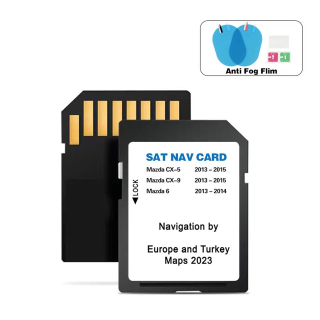 Sat Nav para Mazda 6 CX5 CX9 2022-2023, tarjeta SD de navegación, 8GB, UE, Turquía, Reino Unido, tarjeta de versión de mapa GPS, actualización de Software Navi, tarjeta de memoria qym unisex