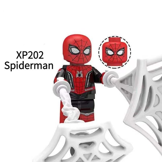Superhéroe Spider-Man Mini Action Figures Great Responsibility Suit Purple Reign Suit Crimson Cowl Suit Track Suit Strike Suit Bloques De Construcción Juguetes Para Niños