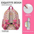 thumbnail image 5 of Cosmic Boho Mystic Spirituality Symmetry Elements Ethnic Student Backpack Adjustable Padded Straps Chest Buckle Lightweight Durable, 5 of 6