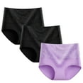 thumbnail image 2 of Breathable Plus Size Briefs Panties 3pcs Women's Briefs Comfortable Cotton High Waist Underwear Women Sexy Panties Summer Loose Thin Mesh Breathable Underpants, 2 of 3