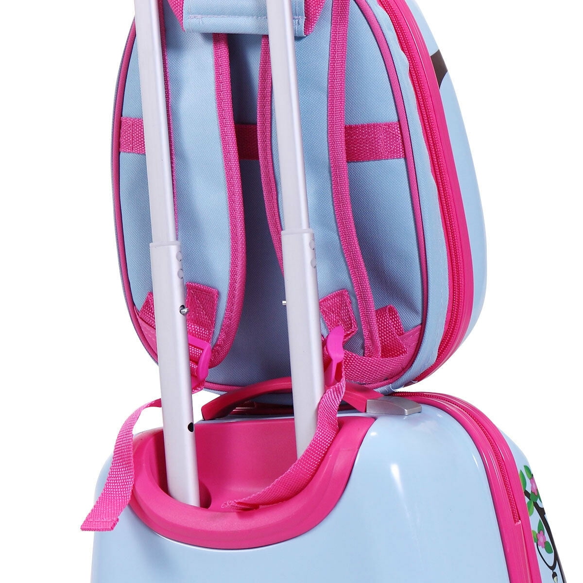 Kids Luggage with Wheels for Girls - 18” Giraffe Kids Suitcase