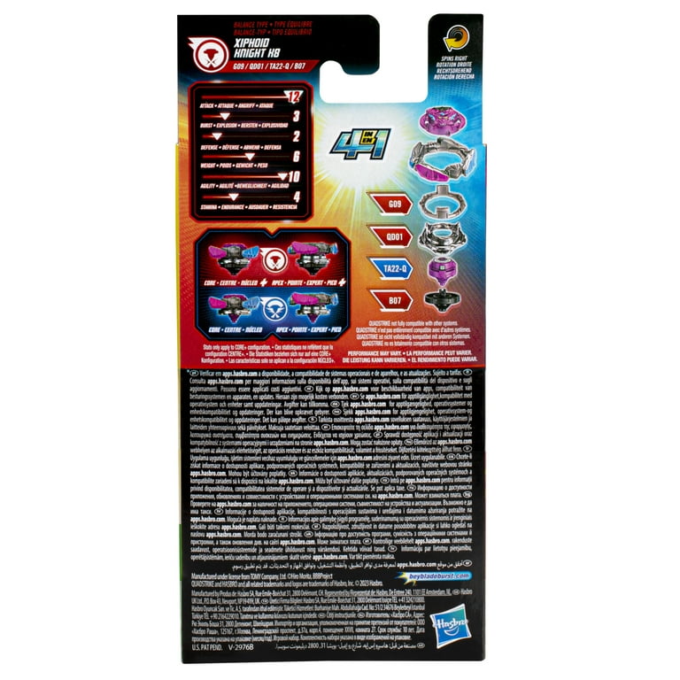 Beyblade Burst QuadStrike Xiphoid Knight K8 Spinning Top Beyblade Burst QuadStrike Xiphoid Knight K8 Spinning Top