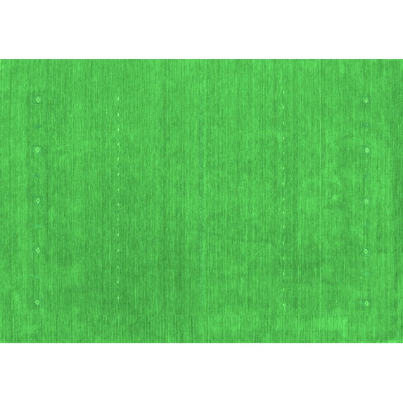 Ahgly Company Indoor Rectangle Abstract Green Contemporary Area Rugs, 3' x 5'
