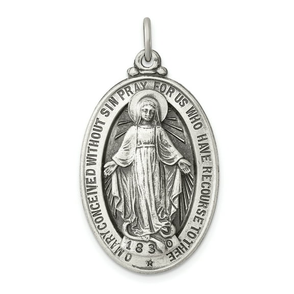 925 Sterling Silver Antiqued Miraculous Medal