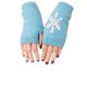 thumbnail image 3 of Guantes de medio dedo Minnieouse con patrón de copos de nieve Azul claro, 3 of 6