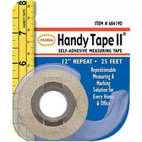 Colonial Needle Handy Tape II Self-Adhesive Measuring Tape-25 Feet