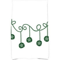 Simply Daisy 18" x 30" Sanddollar Ornaments Holiday Geometric Print Kitchen Towel
