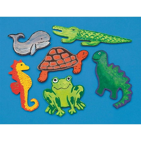 unfinished wooden cutouts animals pack of 36 walmart com