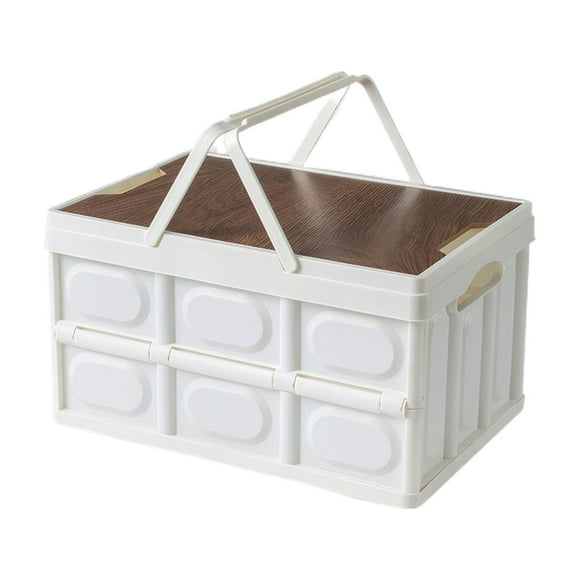 relayinert Versatile Outdoor Toy Bin Portable Storage Collapsible Crate Small Outdoor Storage Box Shelf Baskets Small handle